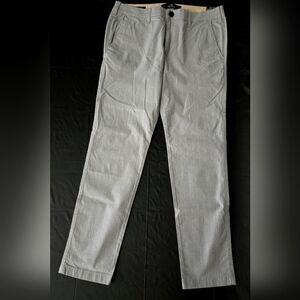 NEW HOLLISTER Skinny Chino Pants Light Gray striped.